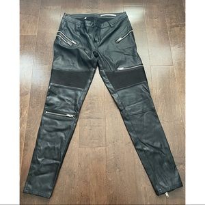 Zara Moto Vegan Leather Pants